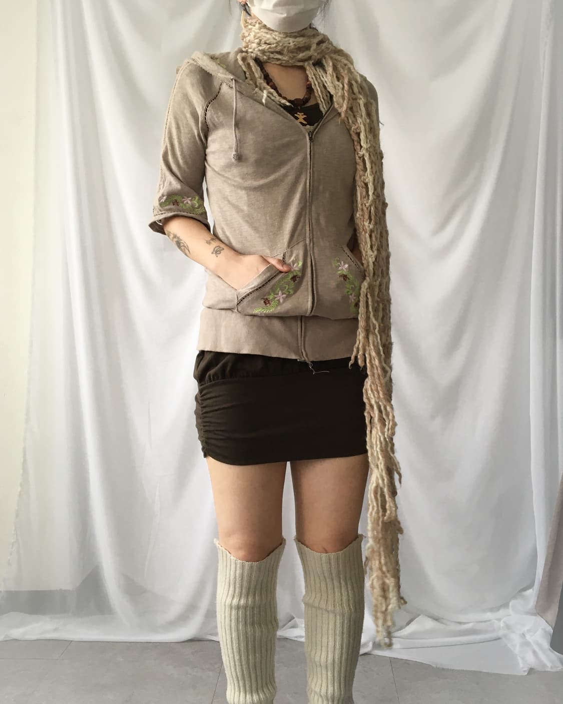 Needle work point hood zip up 상품이미지6