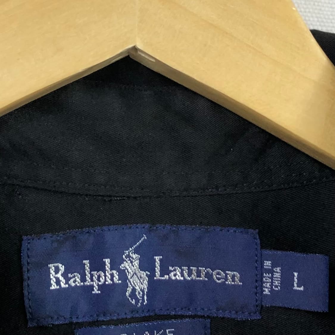 105 폴로 블랙 솔리드코튼 셔츠 상품이미지3