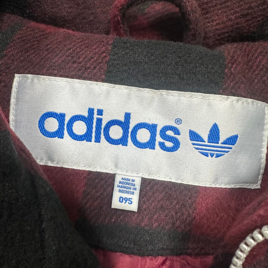 ✨ (바배) 아디다스 체크 모 버건디 누빔 자켓 상품이미지3