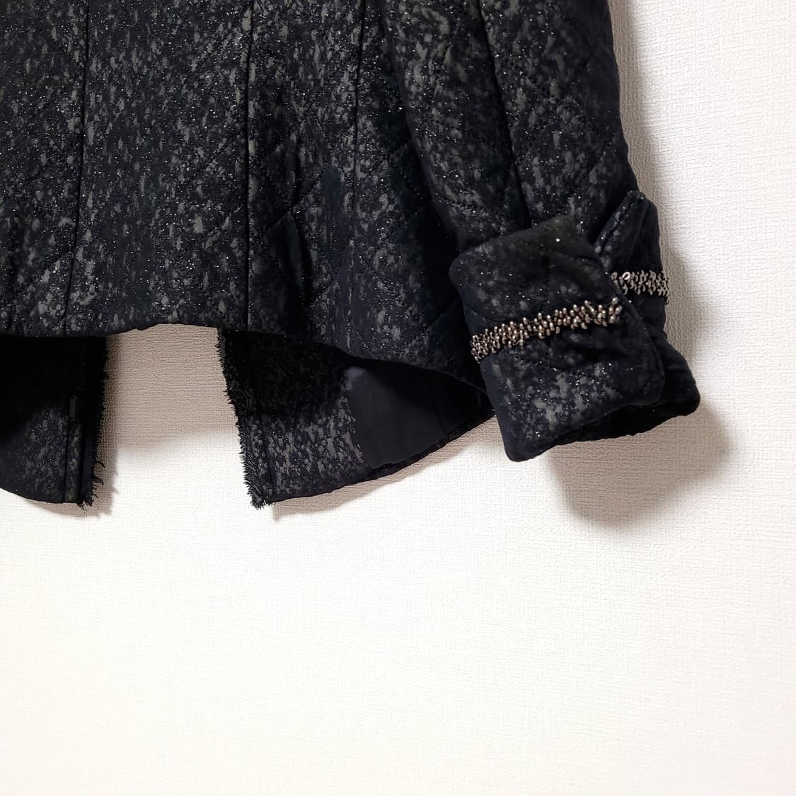 한섬 MINE 마인 시퀸 퀼팅 자켓 메탈후크참 프린지 포인트 (4455) 상품이미지9