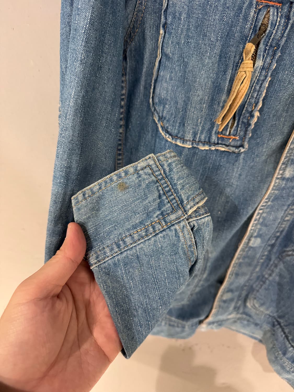 심플리시테 데미지 디테일 데님자켓  상품이미지8