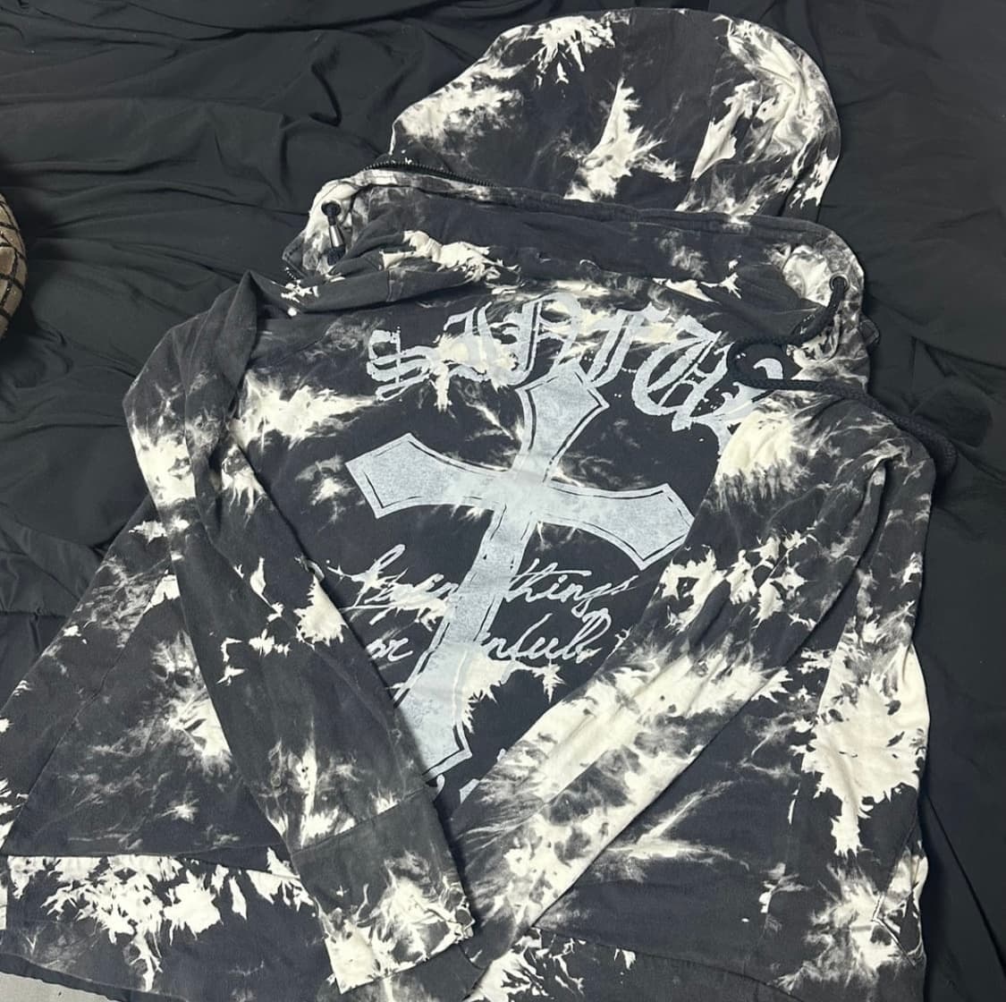 빈티지 십자가 후드집업 상품이미지2