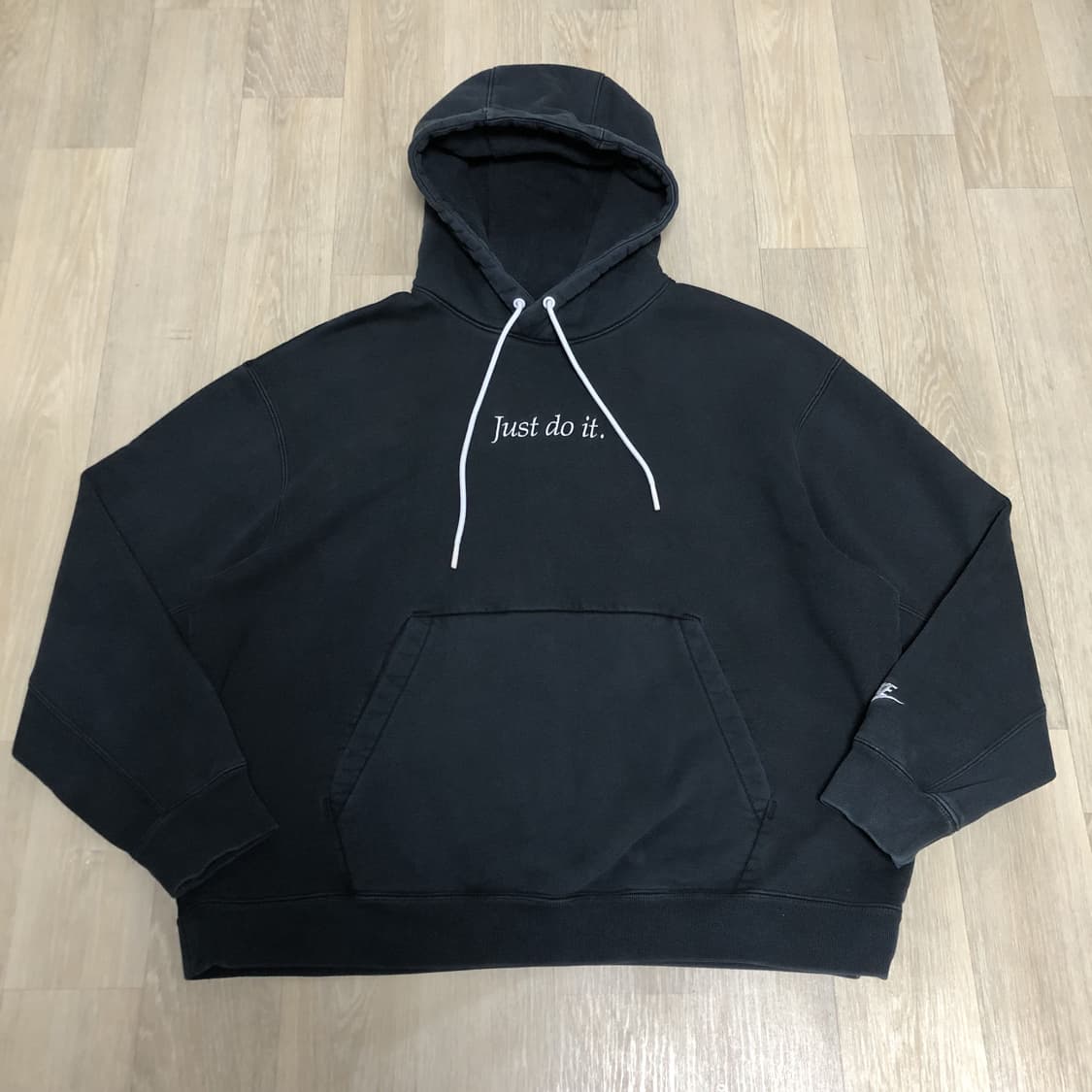 (오버핏 M) 나이키 NIKE JDI 헤비웨이트 오버사이즈 후드티 블랙 상품이미지1