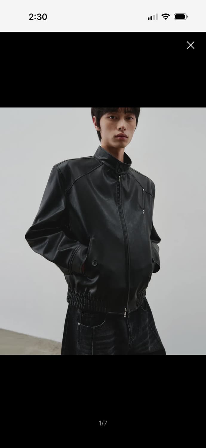 알리스 디파인드 레더 헤링턴자켓M (새상품) 상품이미지1