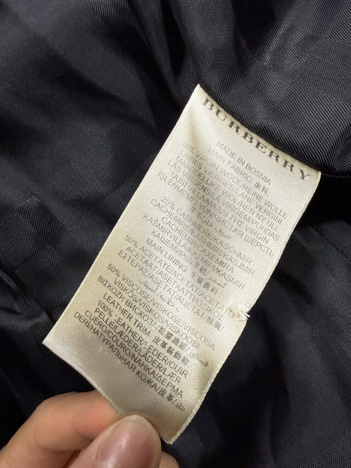 Burberry 버버리 캐시미어 혼방 하프코트 상품이미지5