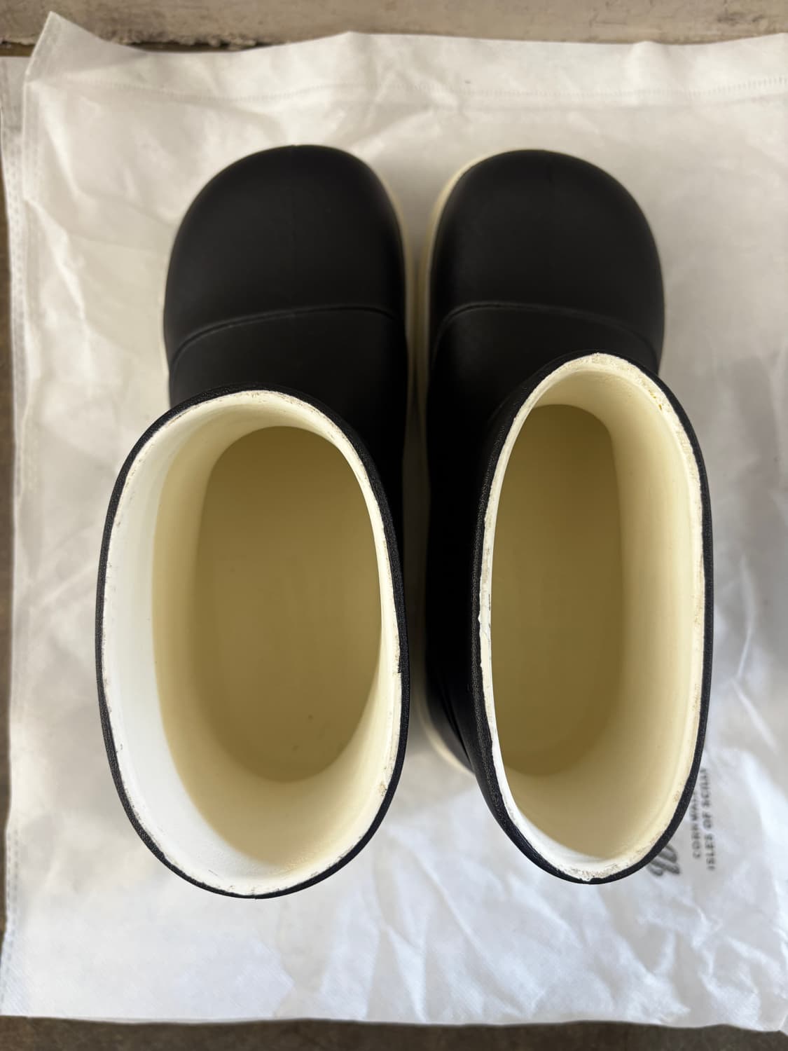 락피쉬 레더웨어 x 나우티카 블랙 숏 레인부츠 235 상품이미지6