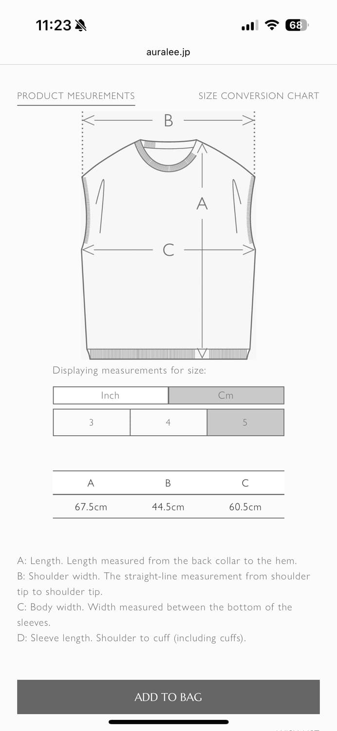 25FW 오라리 다운 베스트 조끼 패딩 상품이미지3