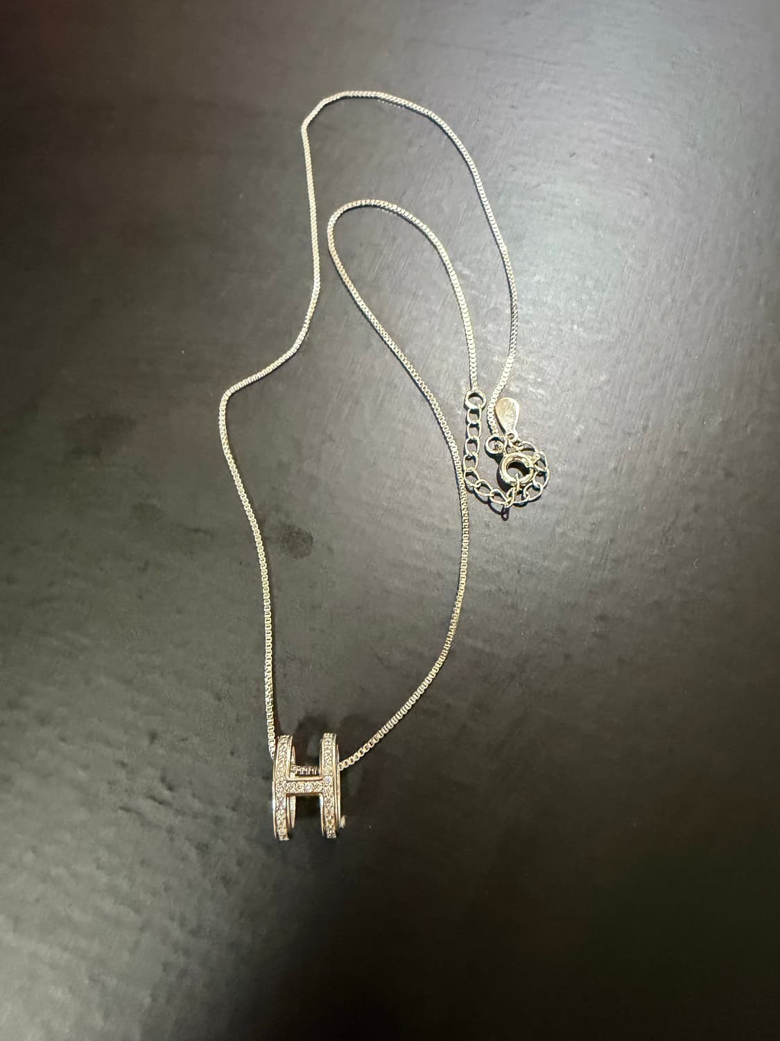 925 silver  H 목걸이 40cm 연장 4cm 상품이미지1