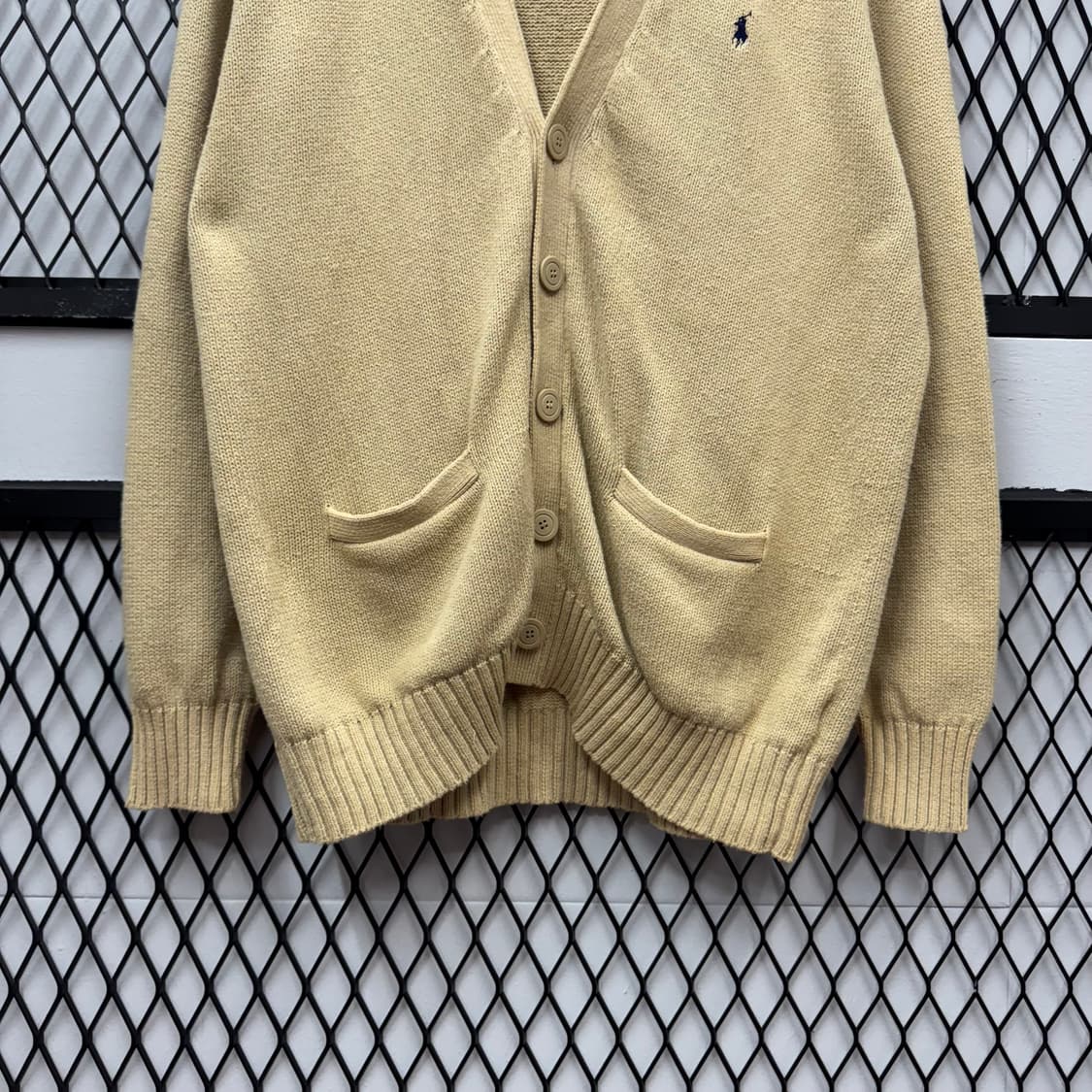 폴로 랄프로렌 니트 가디건 네이비 포니 포인트 베이지 상품이미지4
