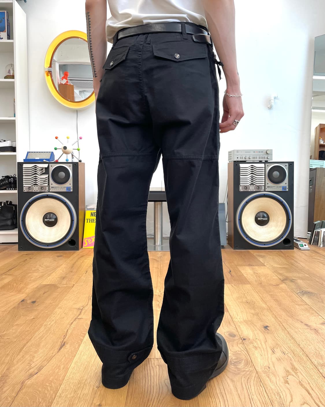 [S] 엔할리우드 블랙 코튼 팬츠 상품이미지2