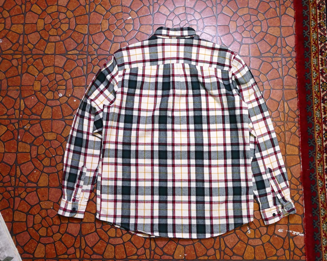 [M] L.L. Bean. 엘엘빈 체크 플란넬 빈티지 코튼 셔츠 상품이미지5