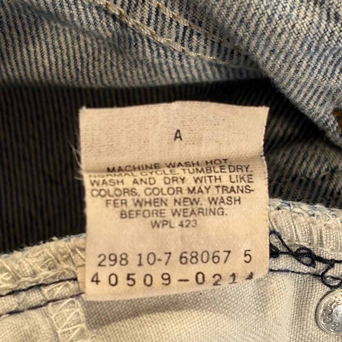 90s Made in USA 빈티지 리바이스 오렌지탭 550 연청 청바지 상품이미지10