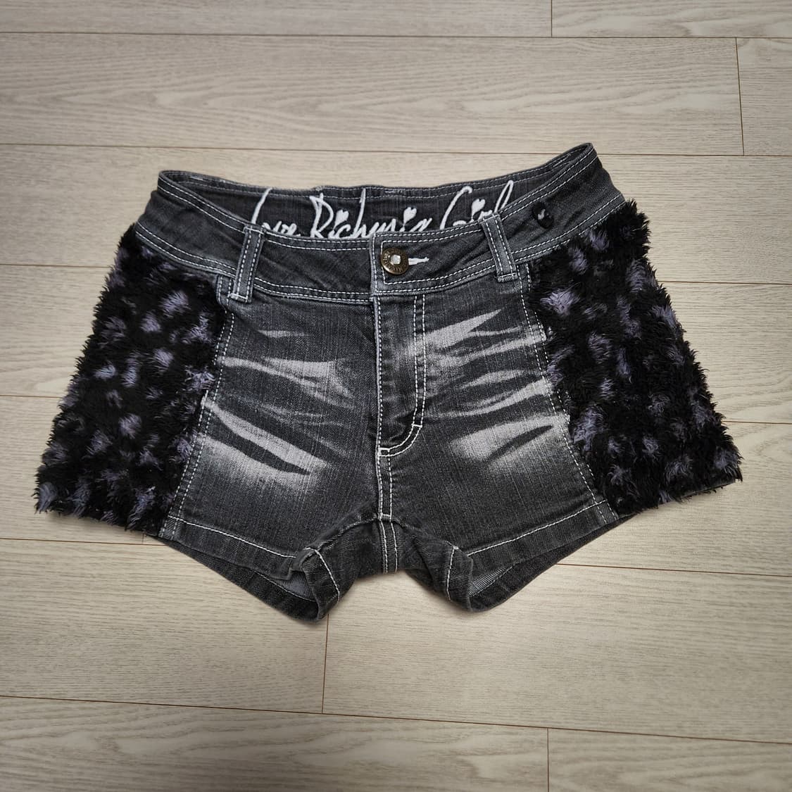 2월까지 리본 퍼반바지 갸루 오네갸루 상품이미지2