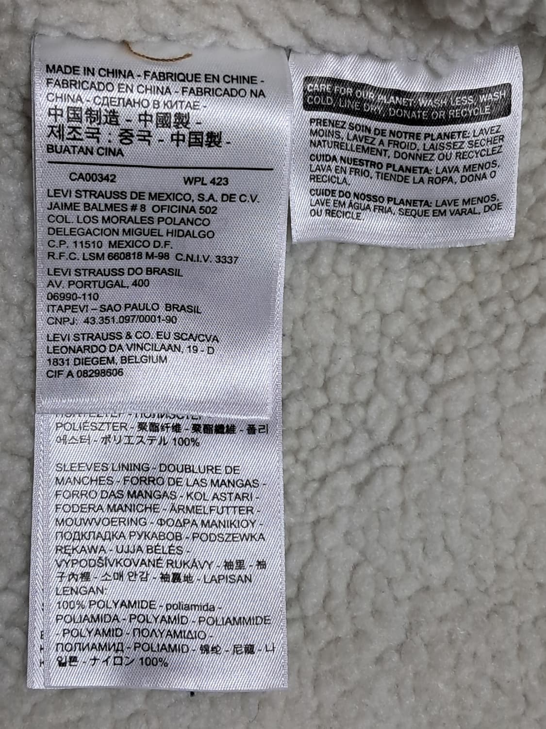 리바이스 털안감 데님자켓 S 상품이미지9