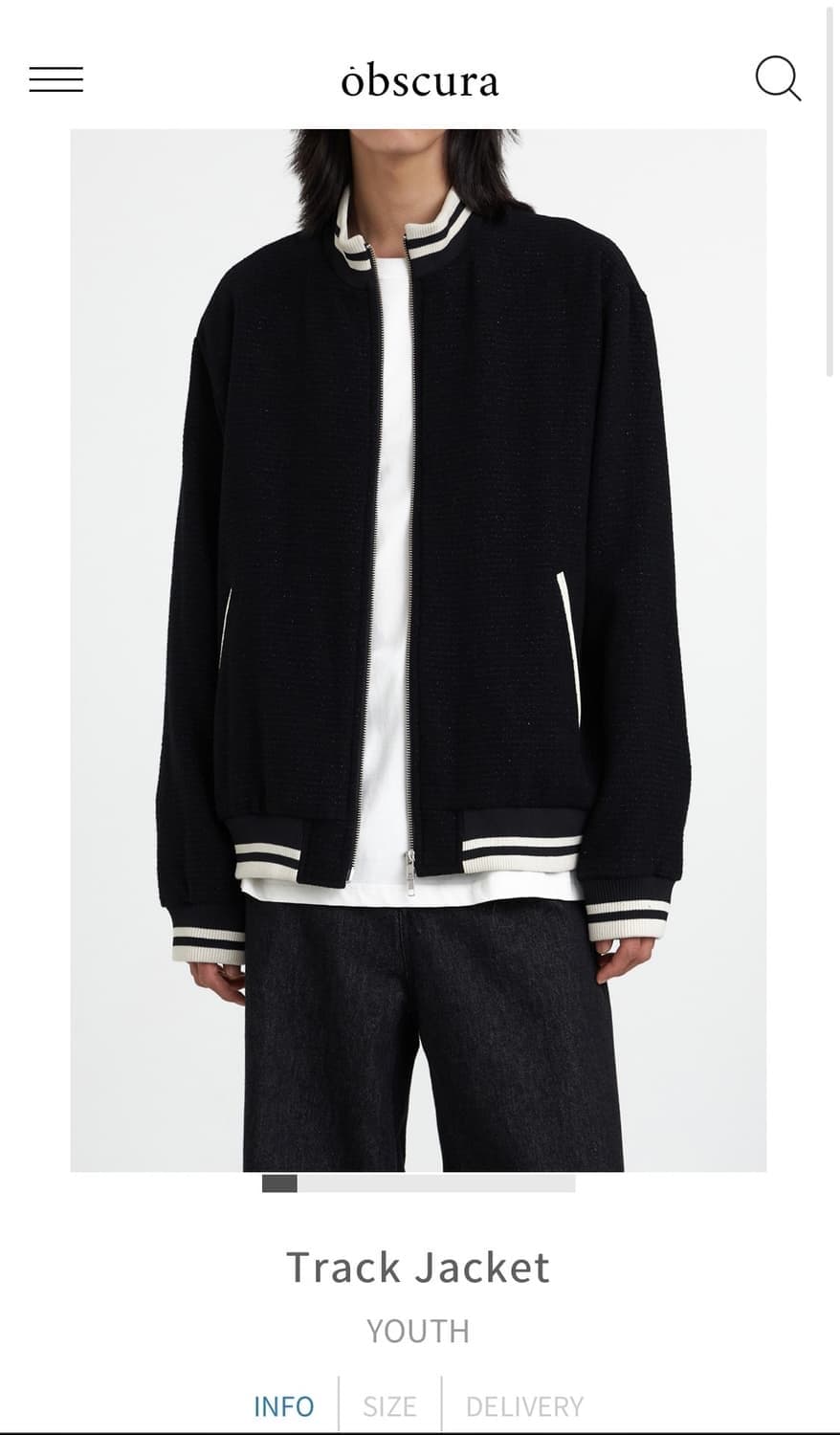 youth 유스 트위드 트랙 자켓 블랙 m 택뗀 새상품 상품이미지2