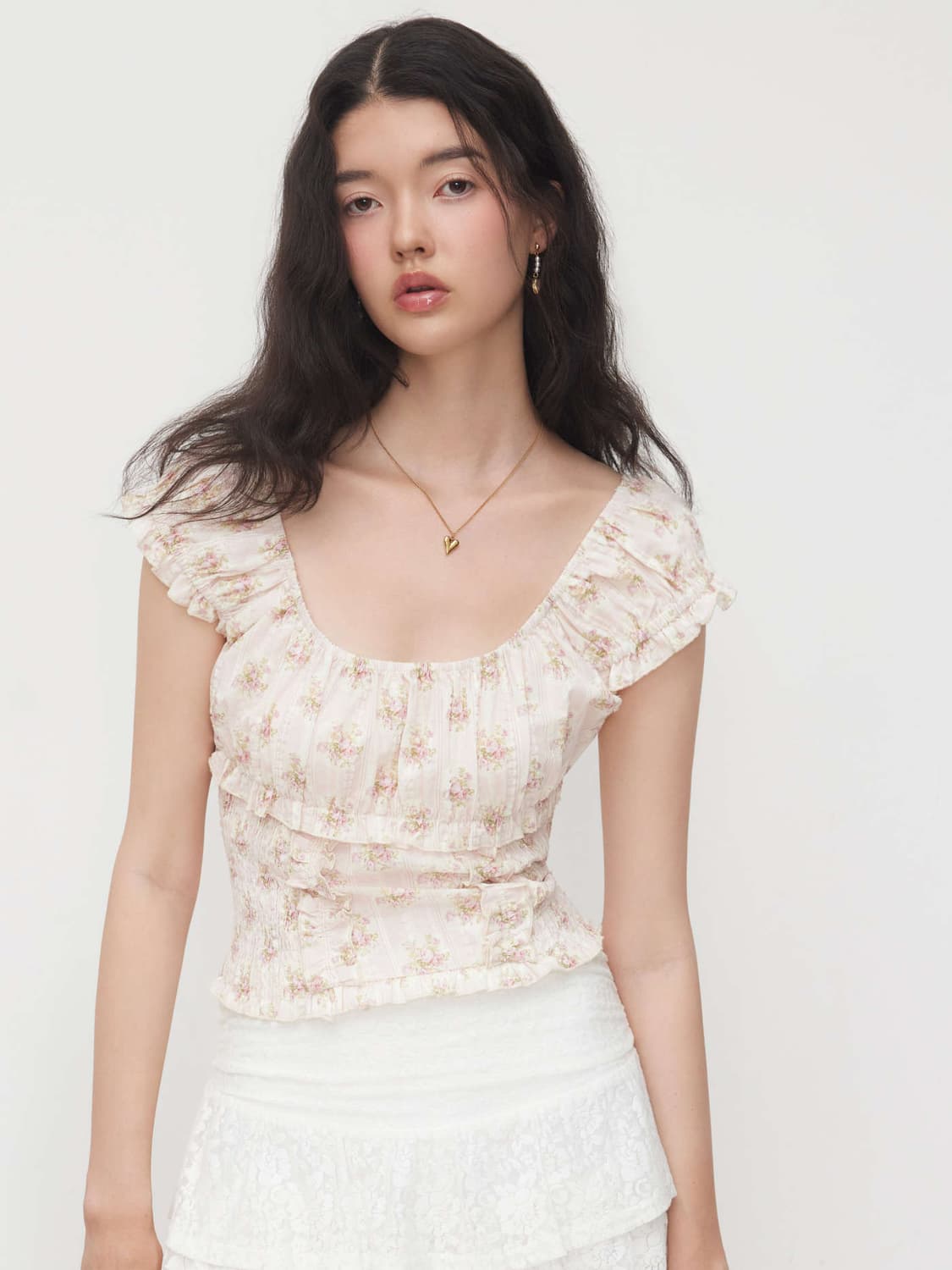 샵사이다 flower lace tank top 상품이미지3