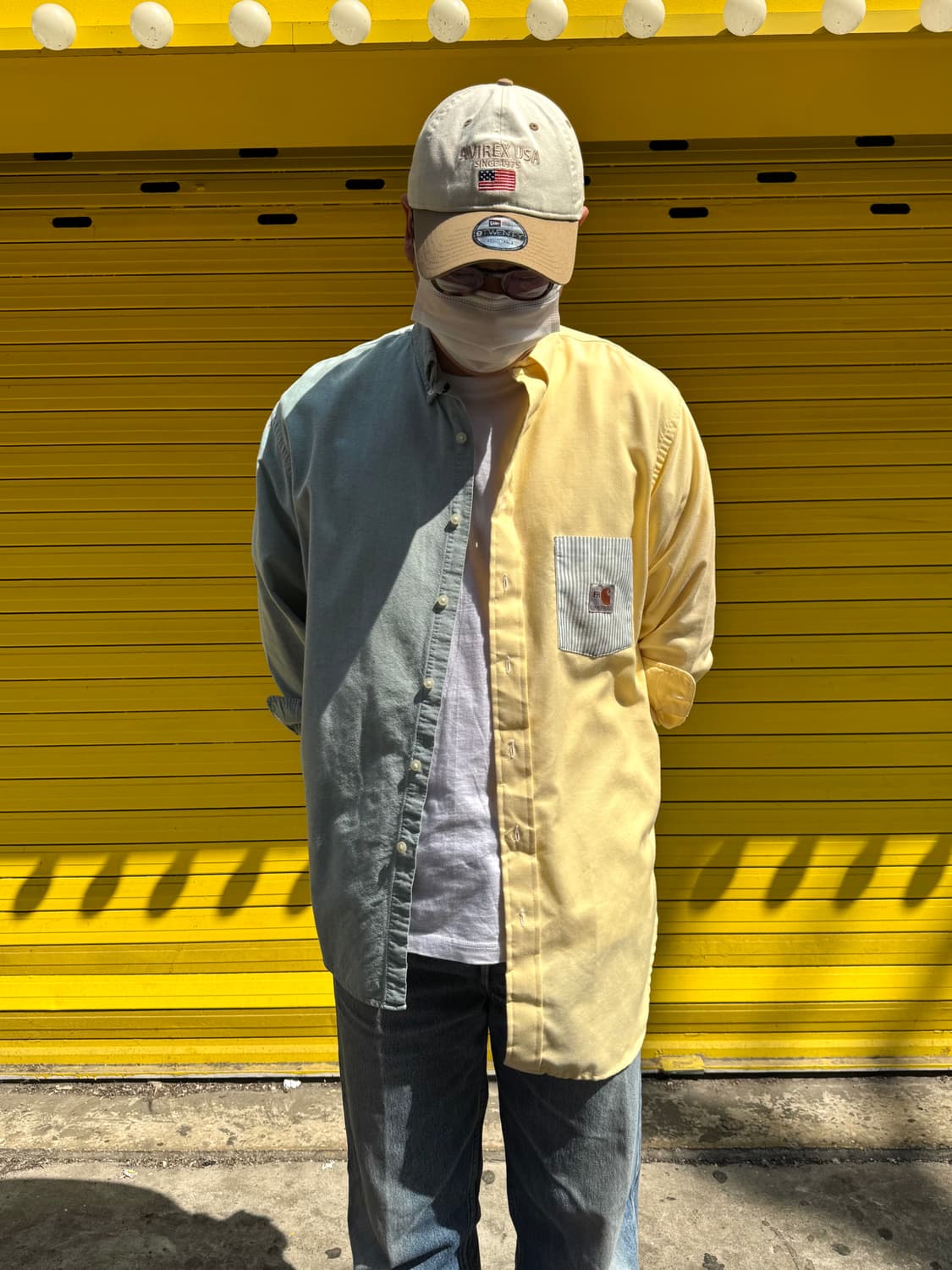 칼하트 리메이크 배색 셔츠 L 상품이미지1