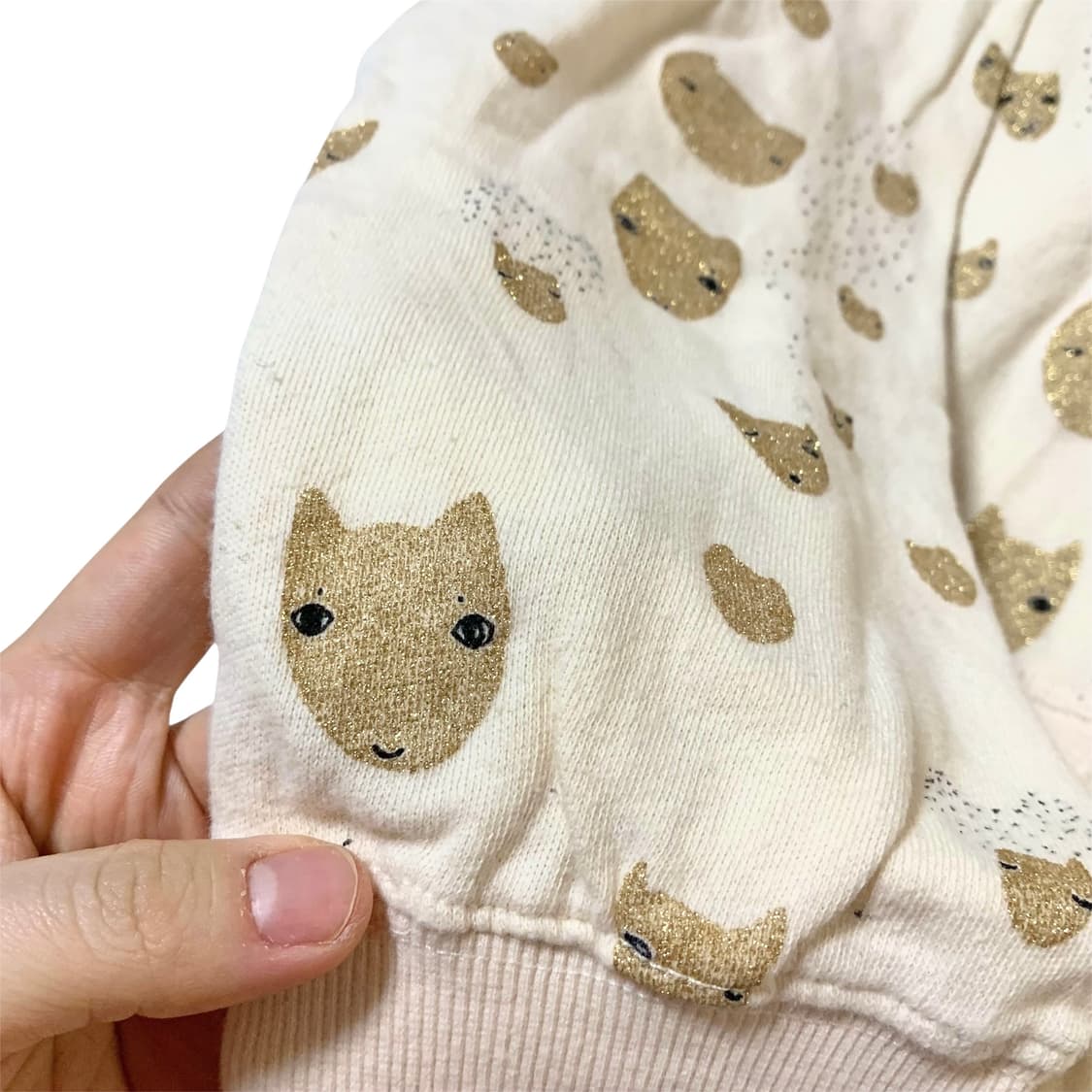 츠모리치사토 고양이 도트 후드집업 상품이미지3