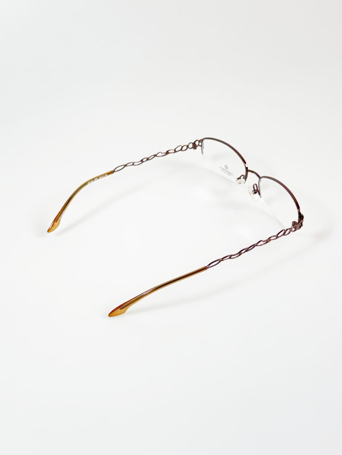 Catherine Deneuve 반무테 스퀘어 메탈 빈티지 안경 상품이미지4