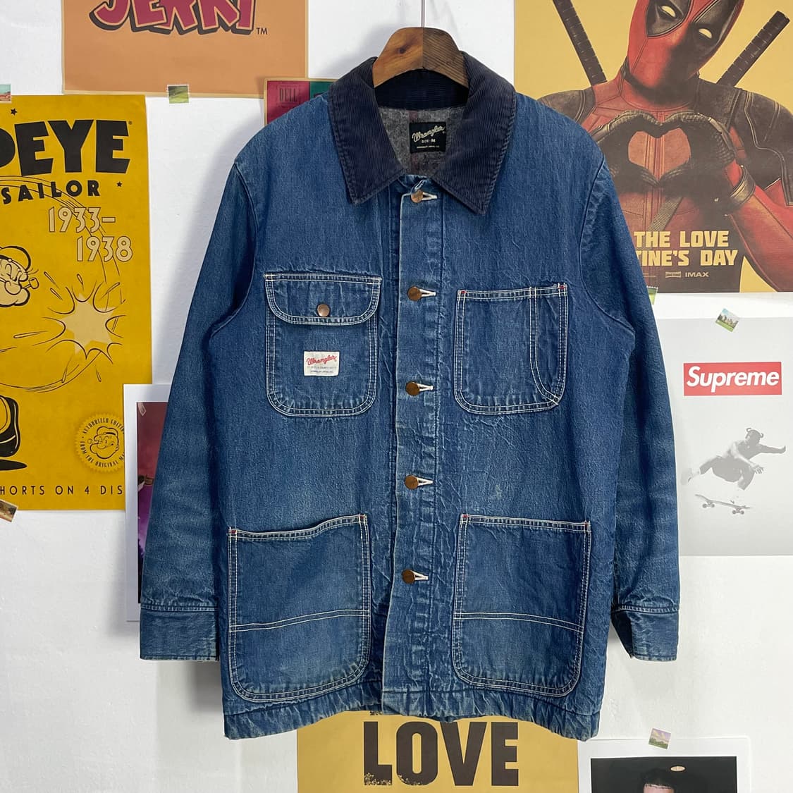 [M]WRANGLER 랭글러 블랭킷 데님 초어 자켓 상품이미지1