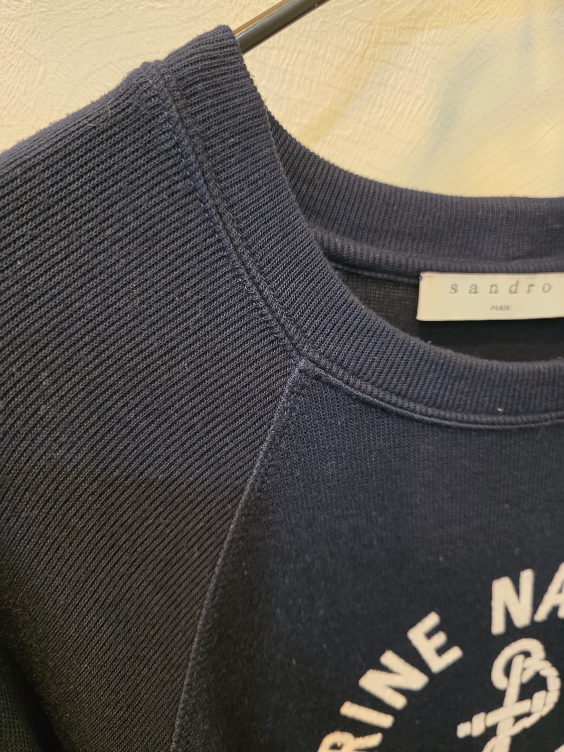 산드로 다크네이비 마린 니트 맨투맨 티셔츠 상품이미지5