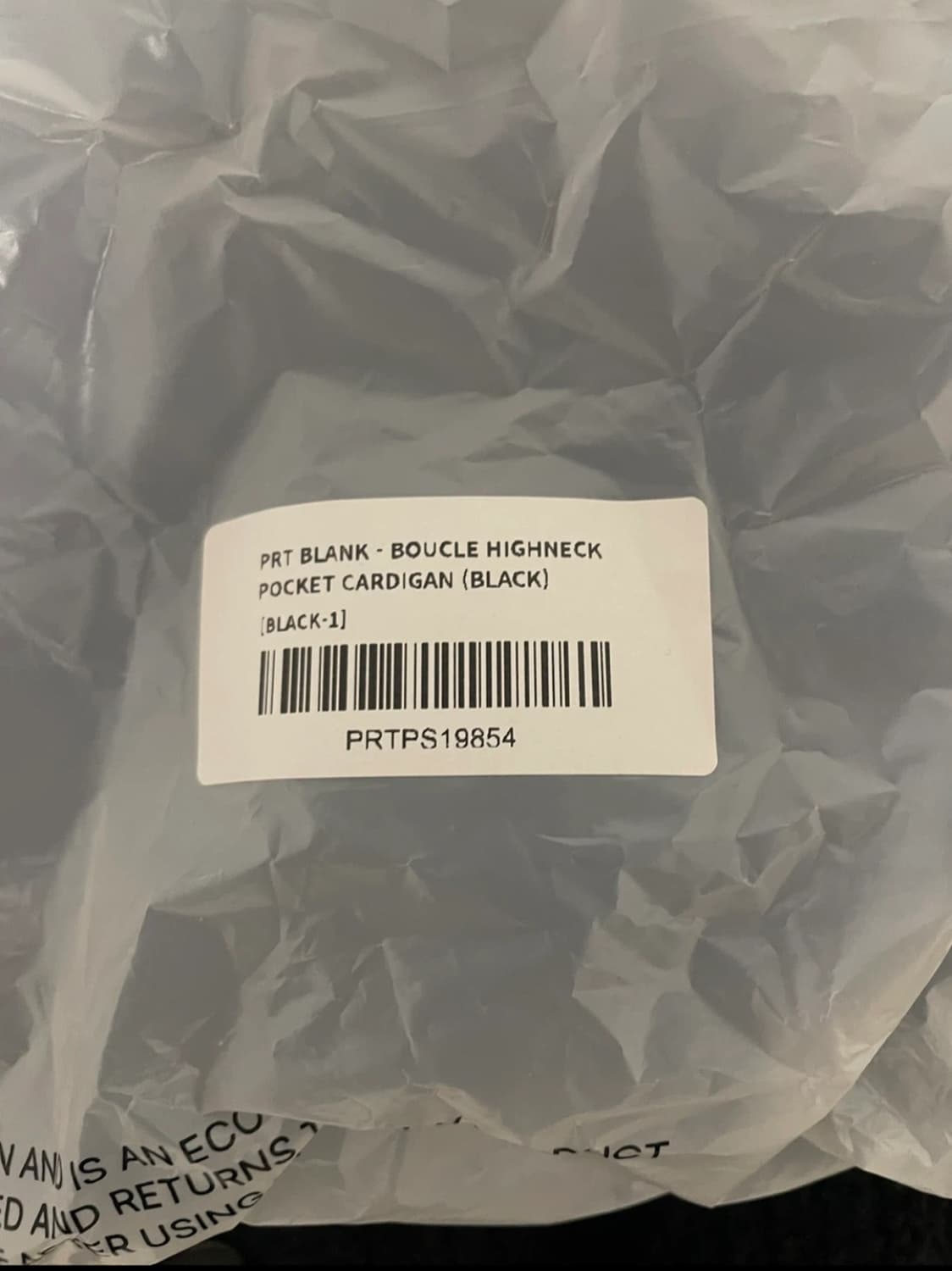 prtprt 부클 하이넥 가디건 1사이즈 새상품 상품이미지2