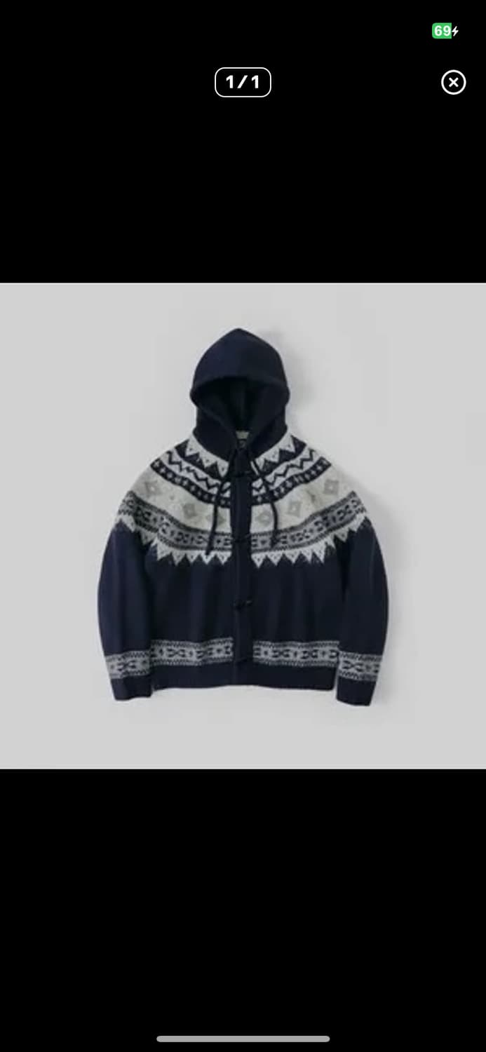 라퍼지스토어 에스닉 후드 니트 가디건 상품이미지1