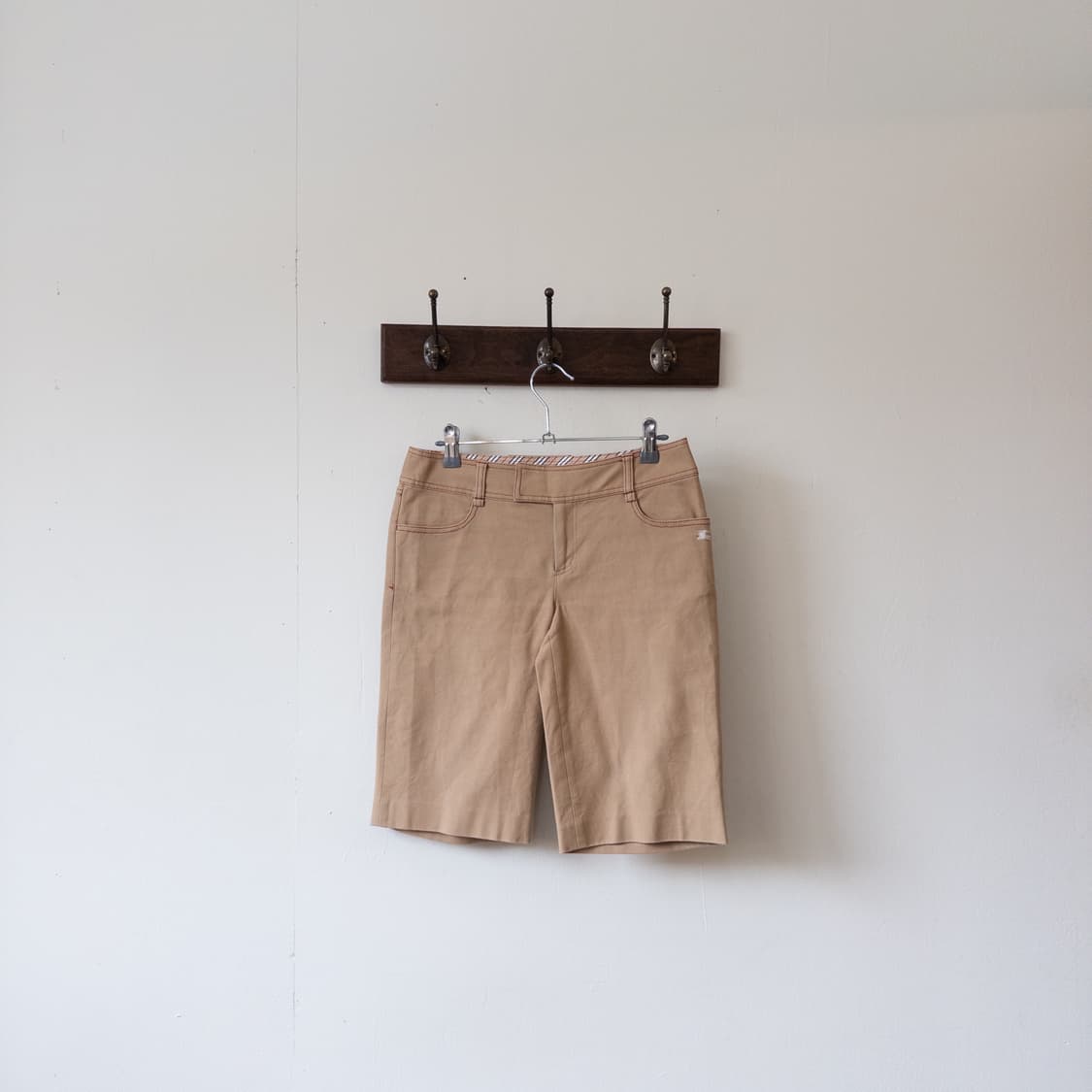 버버리 베이지 코튼 쇼츠 상품이미지5
