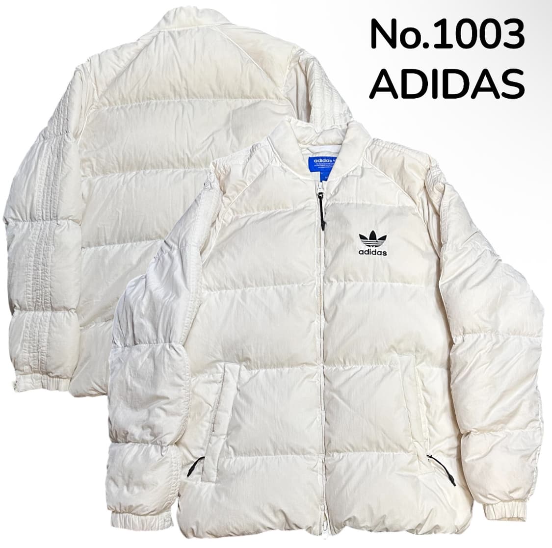 아디다스 화이트 패딩 점퍼 오리털 덕다운 파카 90 상품이미지1