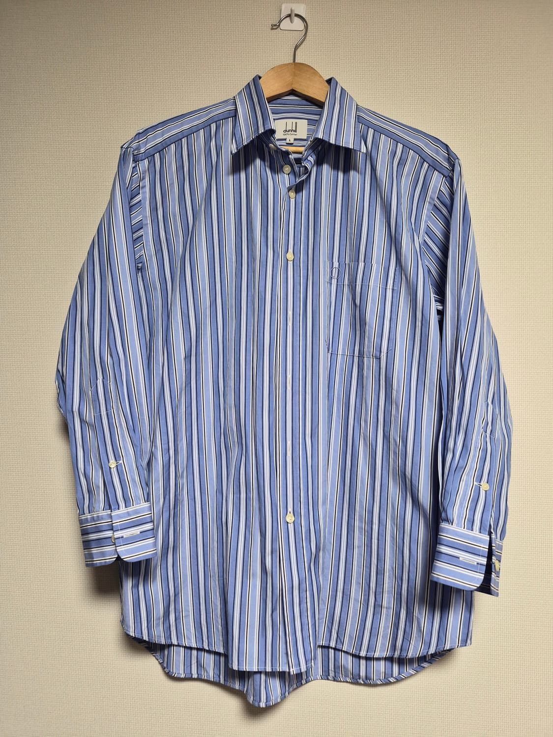 던힐 블루 스트라이프 셔츠 L  상품이미지1