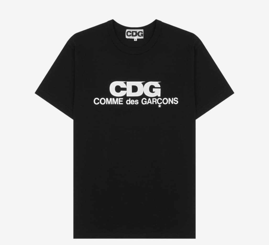CDG 로고 반팔 티셔츠 블랙 상품이미지1
