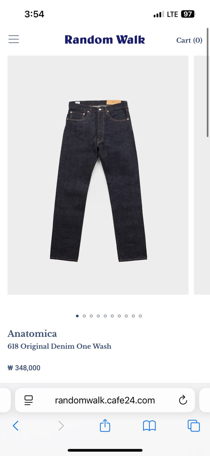 아나토미카 618 원워시 데님 32사이즈 새제품급 상품이미지10