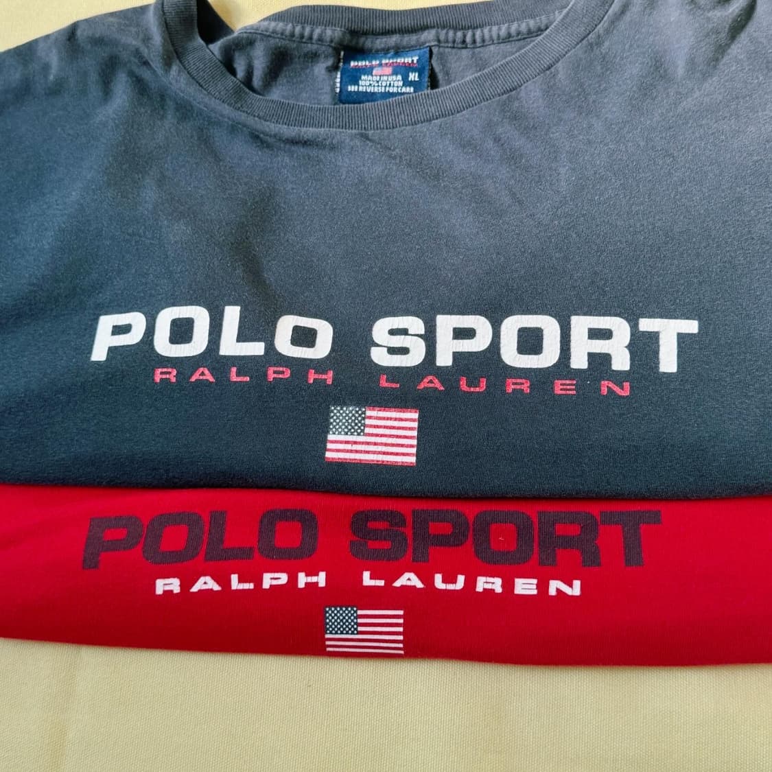 폴로 스포츠 성조기 로고 티셔츠 90s  상품이미지1