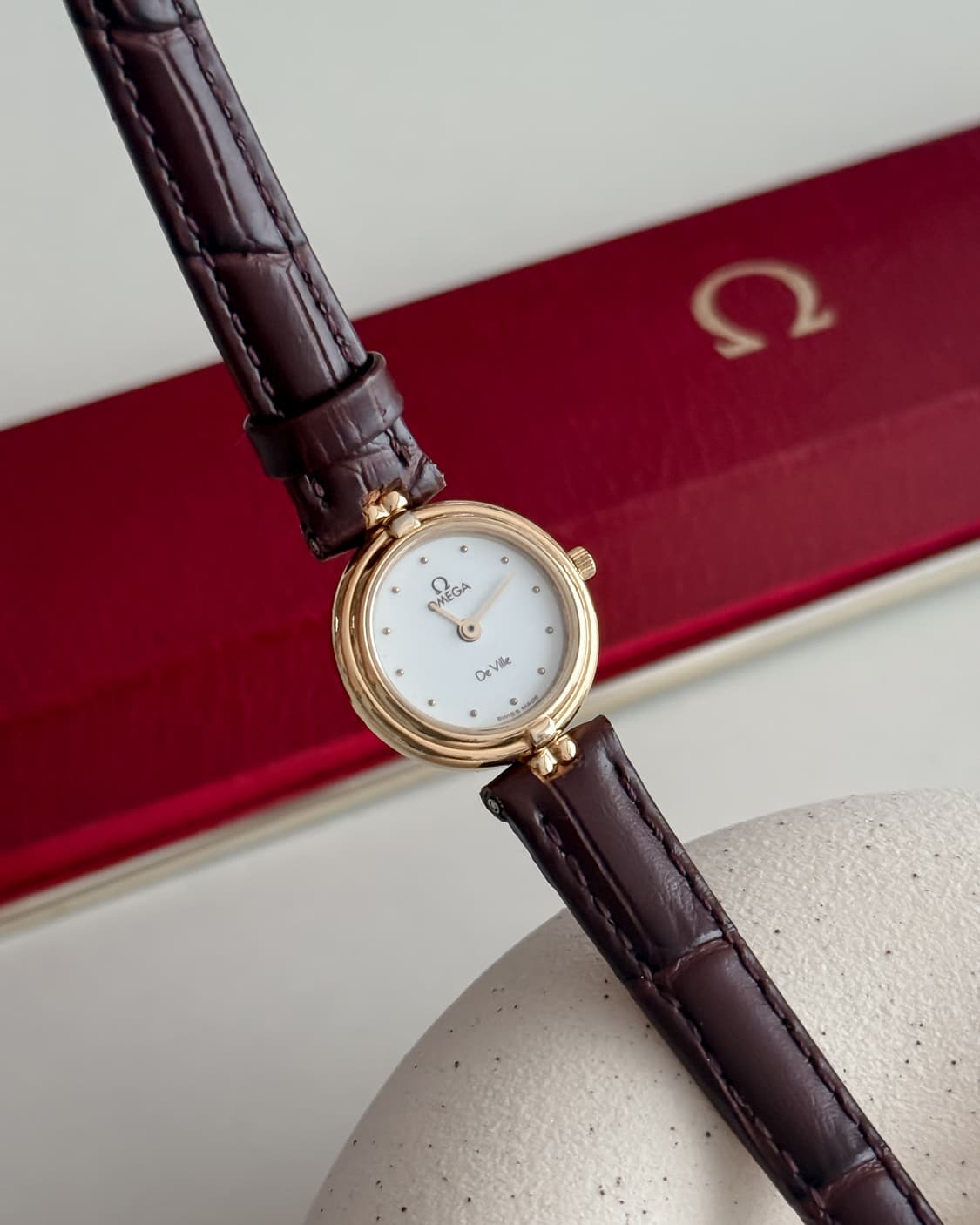 오메가 드빌 미니 화이트 다이얼 시계 상품이미지3