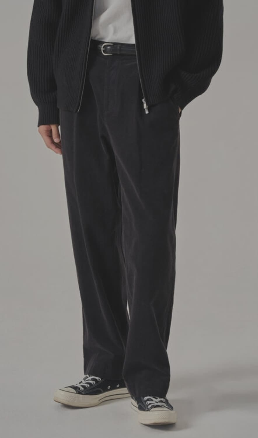 인더로우 드레이프 코듀로이 팬츠 ANTHRACITE 2 상품이미지3