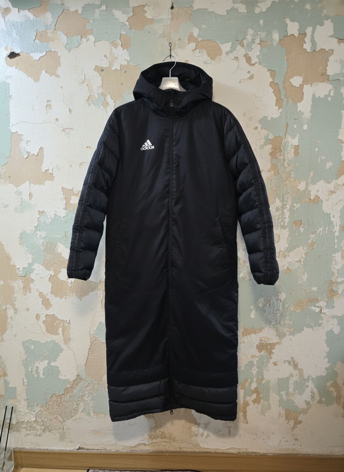 아디다스 블랙 오리털 롱패딩 L 상품이미지1