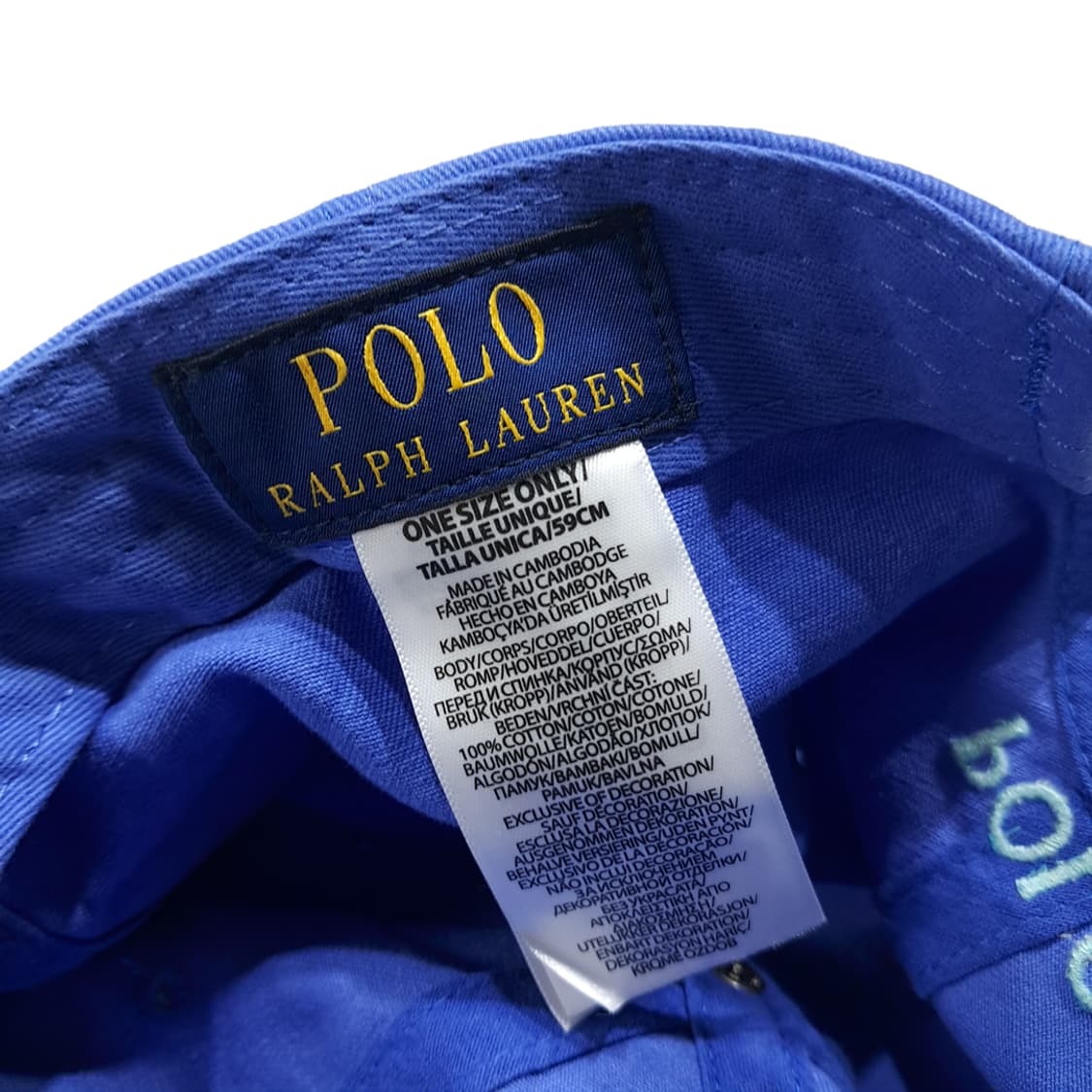 CL620 폴로 코튼 포니자수 로열블루 볼캡 모자 상품이미지8