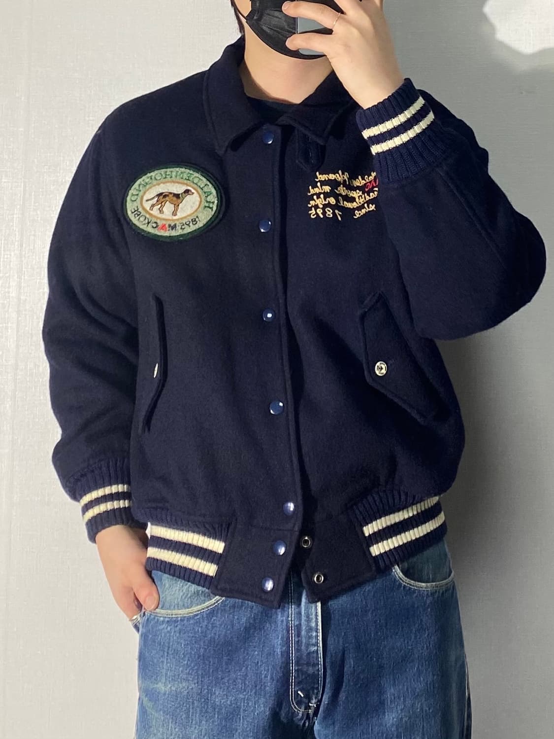 [M] 90s MAC KOBE 패치워크 울 바시티 자켓 상품이미지9