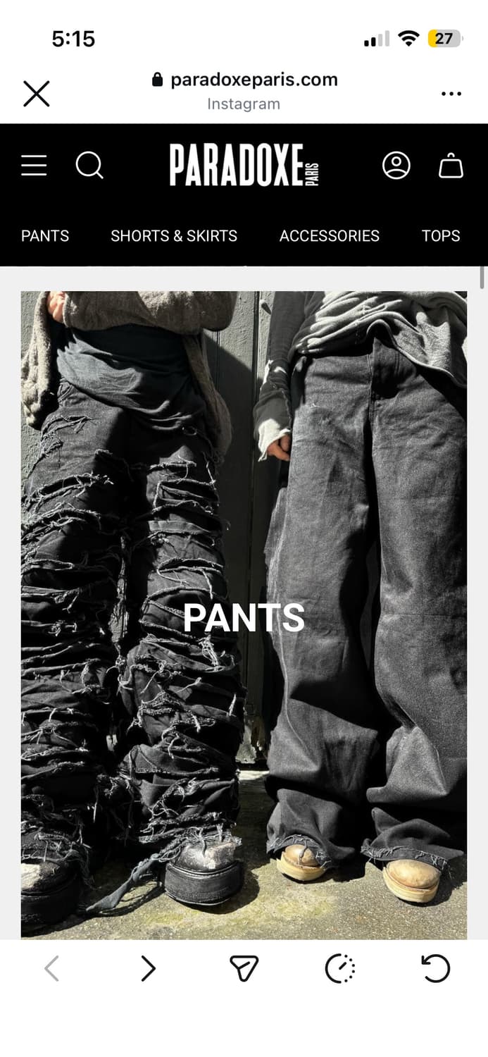 PARADOXE PARIS 바지 32~34 릭오웬스 상품이미지2