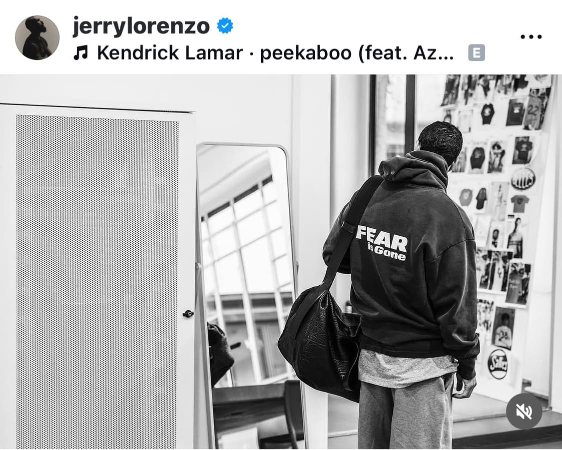 피어오브갓 빈티지 Fear is Gone 후드 블랙/크림 상품이미지2