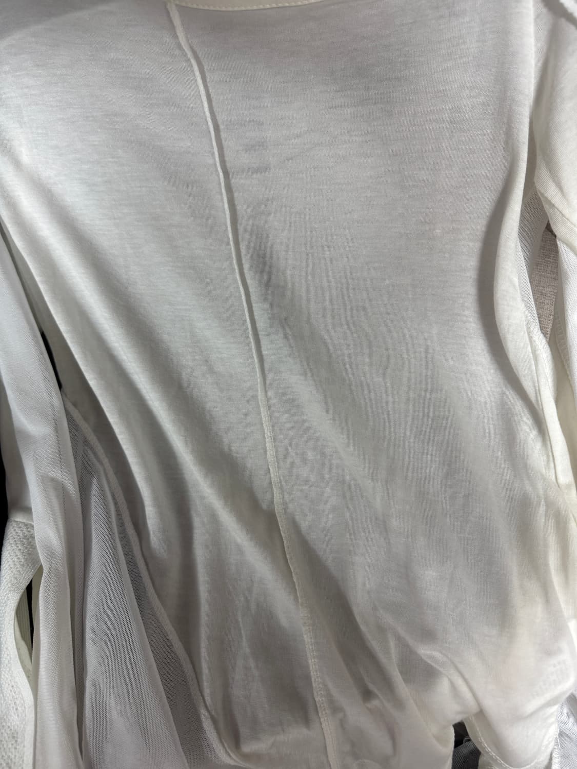 오호스 밴디지 메쉬 티 화이트 상품이미지3