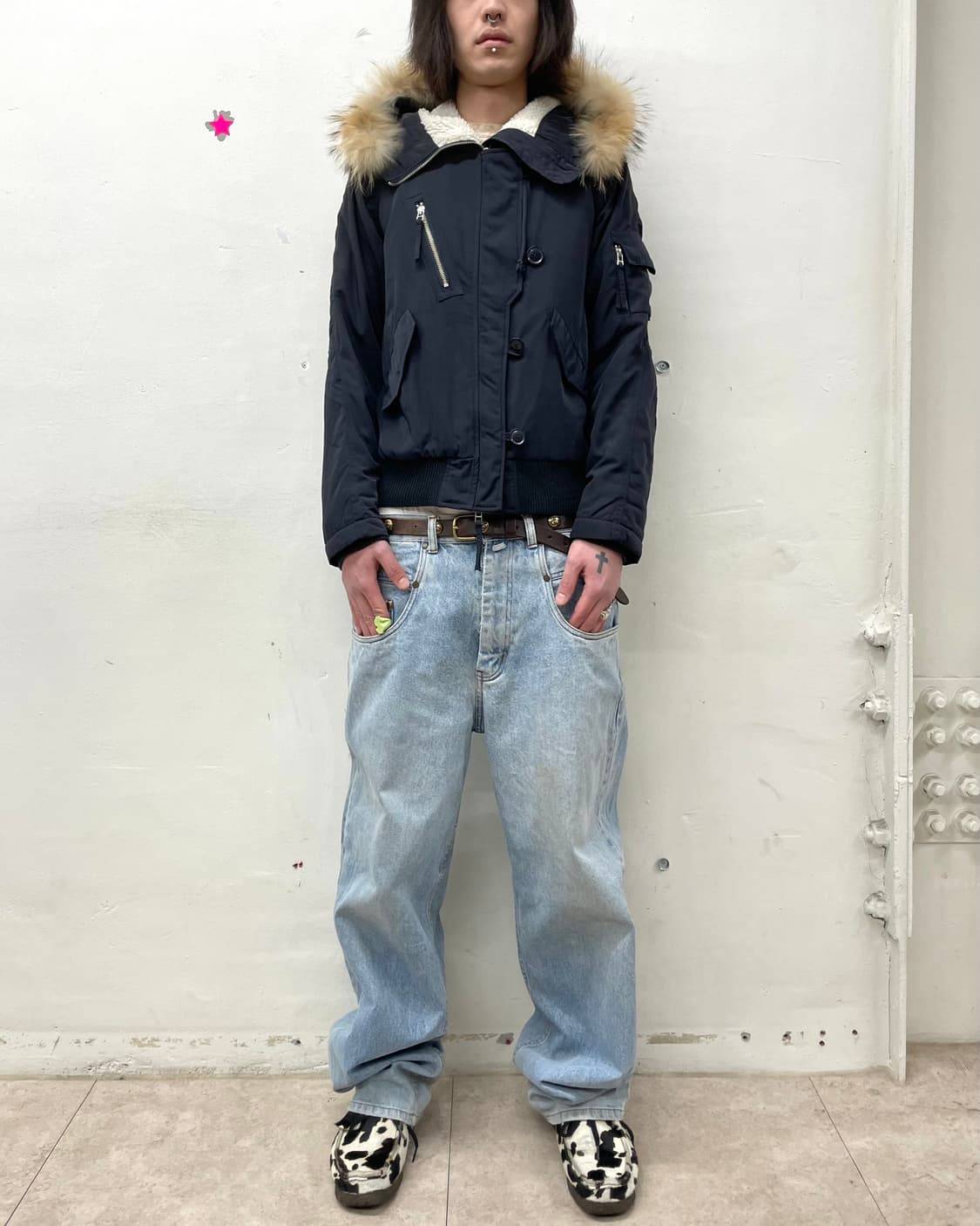 Big Hoodie Black Cropped Padded Jacket  상품이미지5