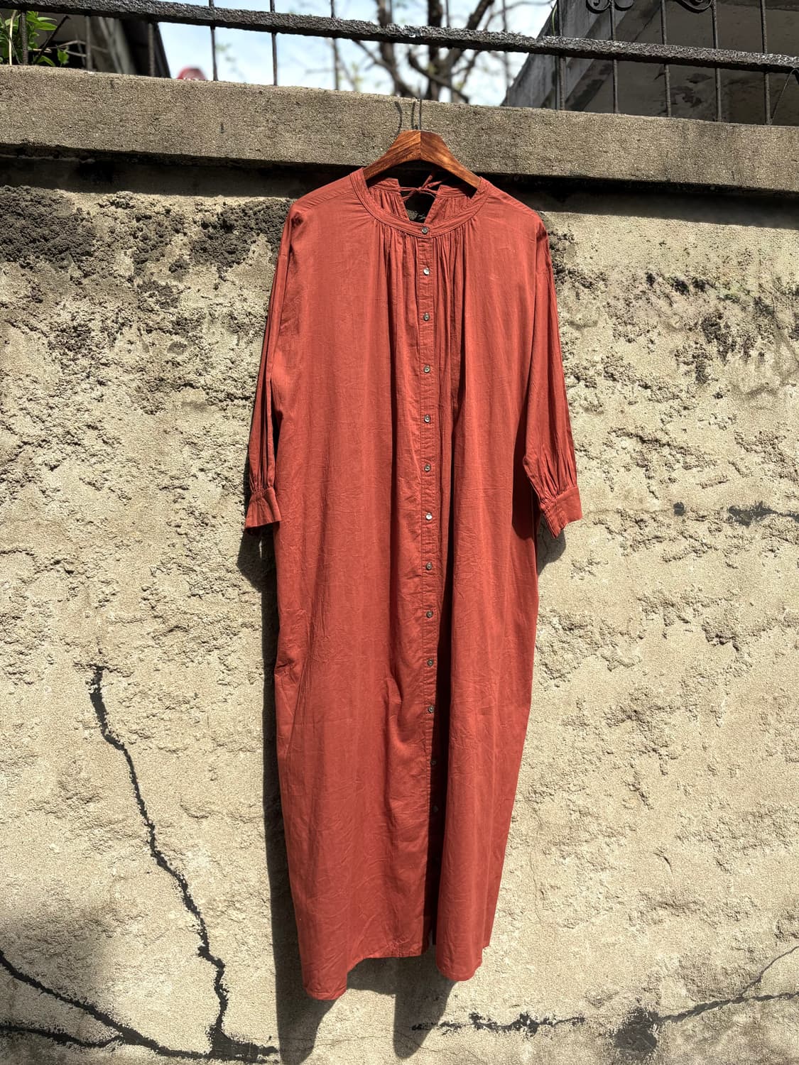 브라운 브릭 투웨이 셔츠 롱 원피스 (새상품) 상품이미지1