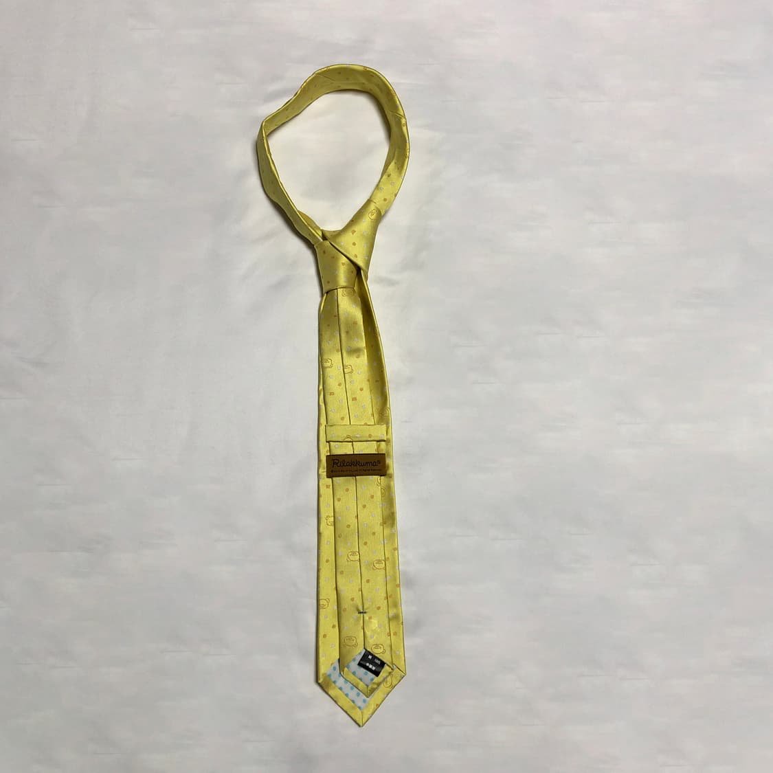 리락쿠마 도트 실크 넥타이 옐로우 상품이미지4