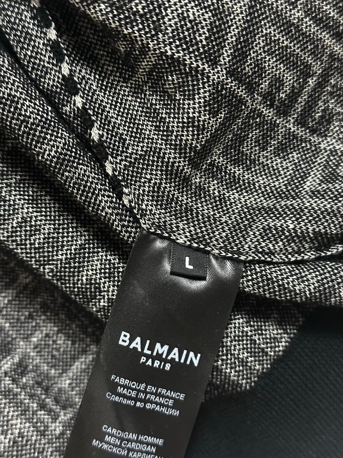 발망 모노그램 가디건 블랙 L 상품이미지3