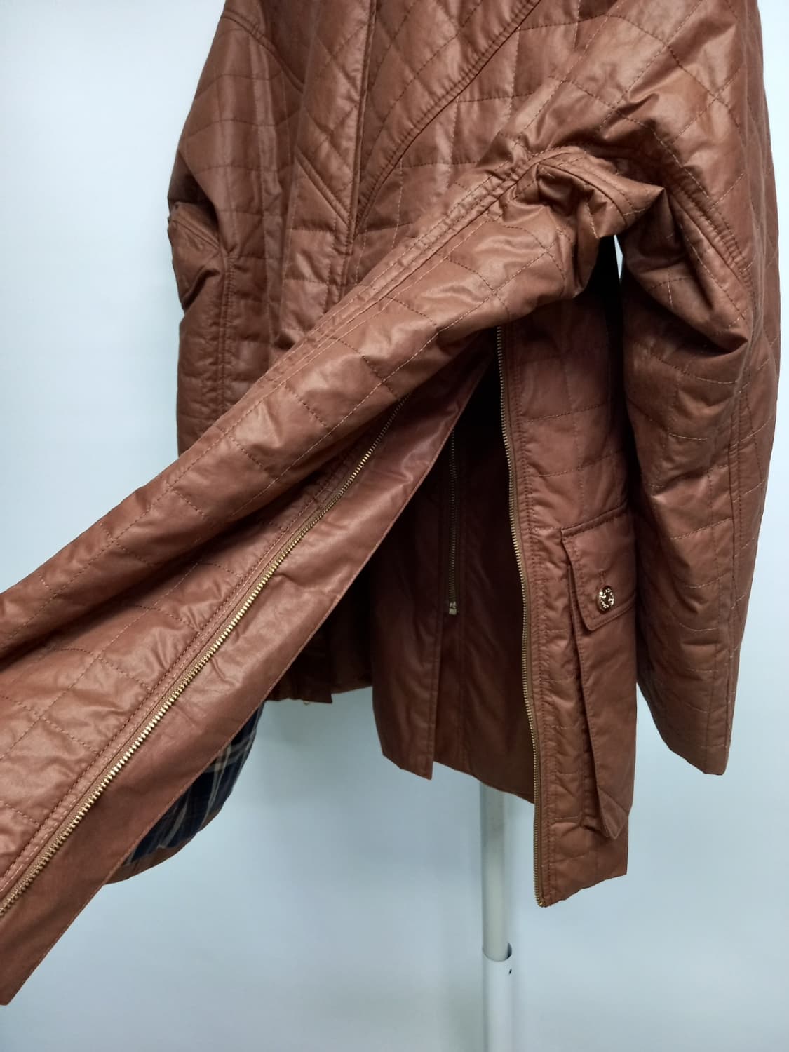 새 시스템 춘추동 퀄팅 루즈박시핏 롱 점퍼 55-77 상품이미지7