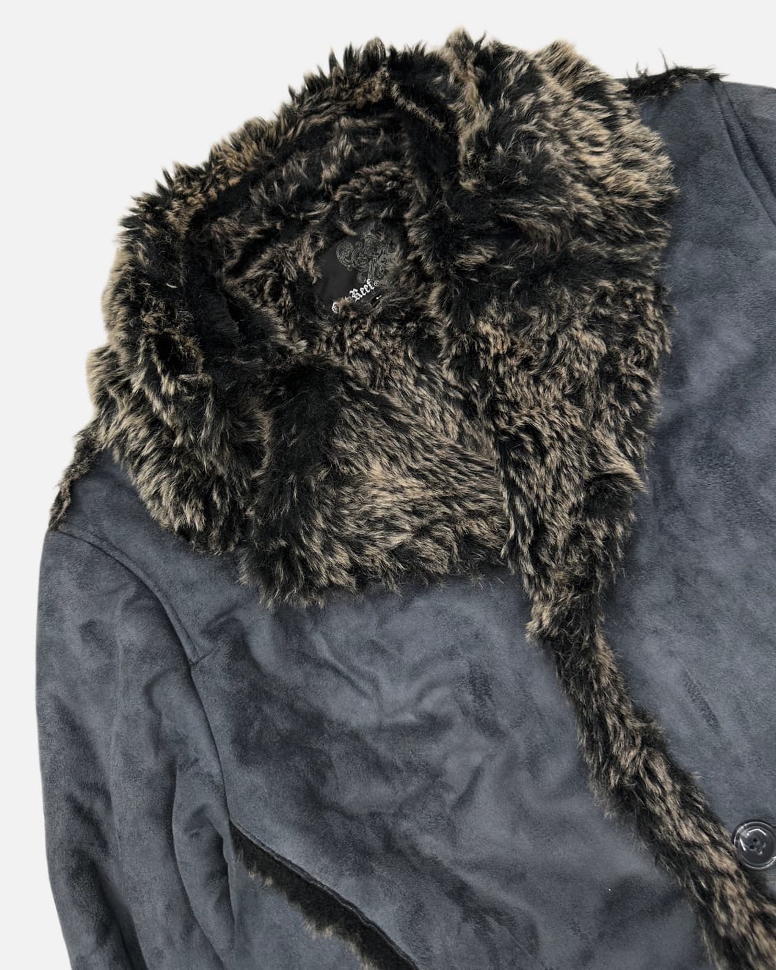 OUT REEF charcoal fur shearling jacket 상품이미지4