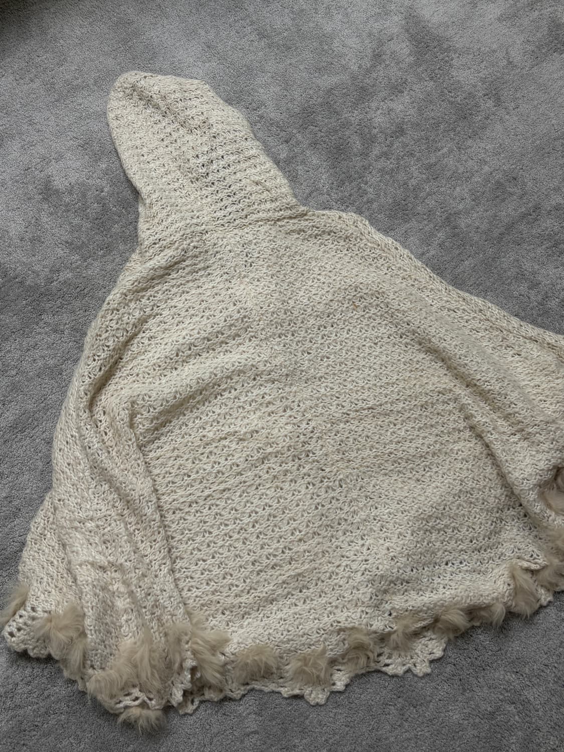 Vintage fairy-grunge Fur hood cape coat 상품이미지4