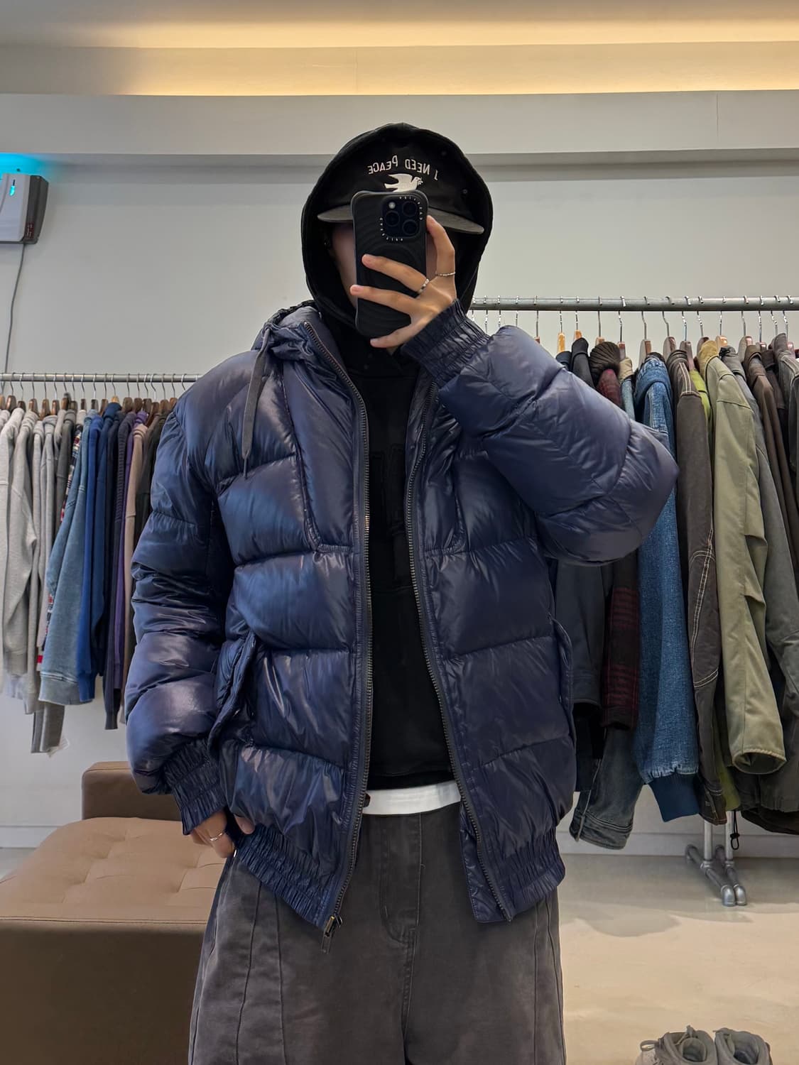 디젤 블랙골드라인 후드 다운 패딩 상품이미지5