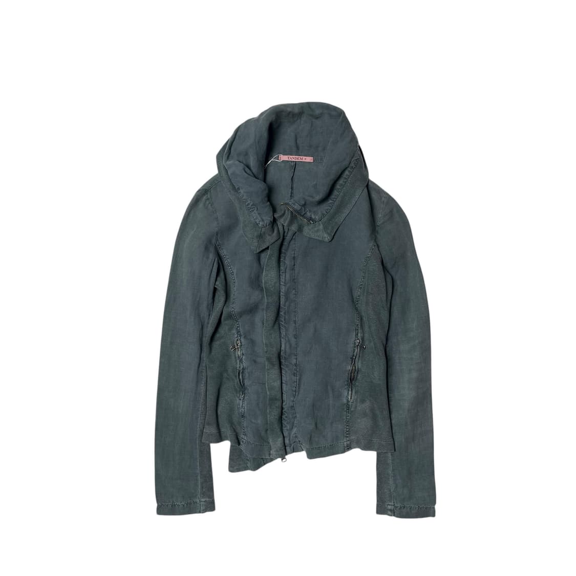 Tandem 하이넥 린넨 블렌드 집업 자켓 (italy made) 상품이미지1